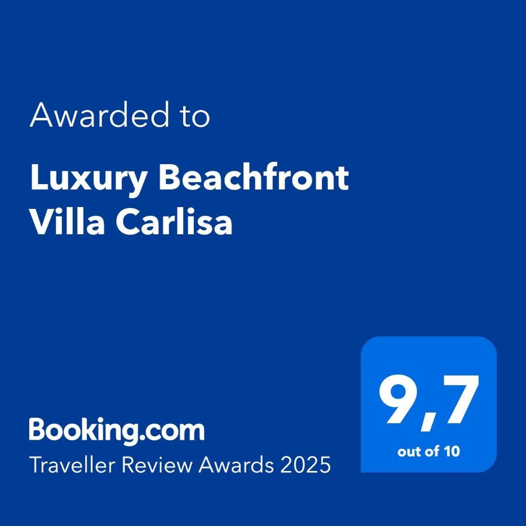 Luxury Beachfront Villa Carlisa Чиово Экстерьер фото